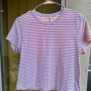 Lululemon cotton boxy crop tee